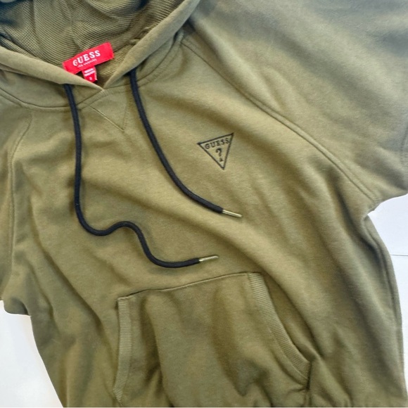 Guess womans green pullover short sleeve hoodie - Picture 3 of 6